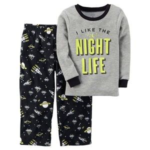 Carter's Boy's "Night Life" Glow-In-The-Dark Cotton Pajamas, 2-piece, Boy's 8